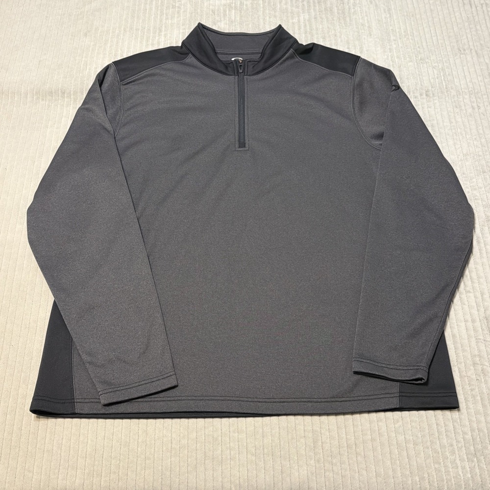 Oakley Men's Sz 2XL Regular Fit Black 1/4 Zip L/S Pullover